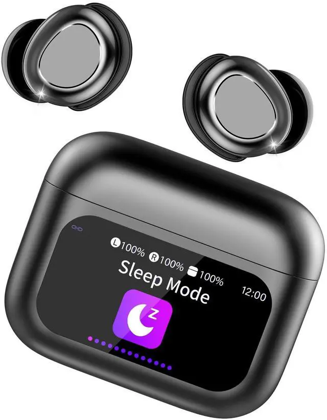 Main image of Sleep Earbuds Bluetooth 5.4 in Ear Touch Screen Sleep Headphones, Small Design Mini Sleep Earbuds for Side Sleepers with Sleep Mode, 48H Playtime Sleep Earphones, Space Black