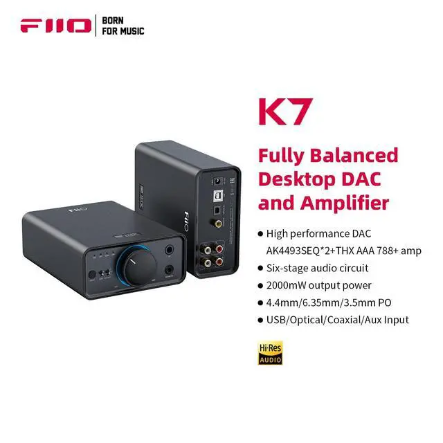 Alt view image 3 of 7 - K7 Desktop DAC and Amplifier
