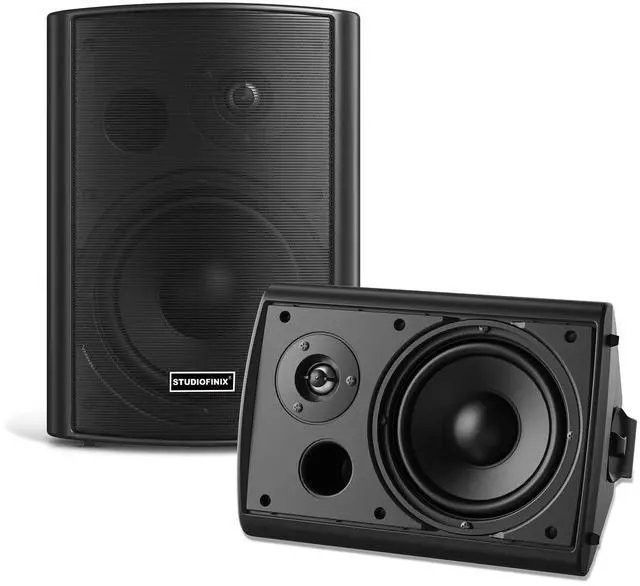 Main image of 6.5 Inch 400W Indoor/Outdoor Bluetooth 5.1 Waterproof Wall-Mounted Speakers, Wireless Multi-Speaker Sync with IR Remote, for Patio, Garage, Home, Backyard(601BLE,Black,Pair)