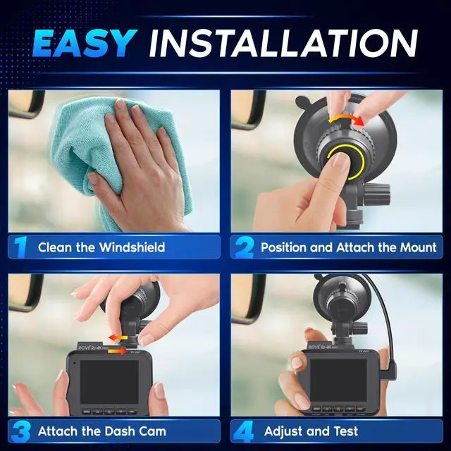 Alt view image 6 of 7 - Suction Cup Mount for R2-4K, R2-4K PRO and R2-4K Dual Dash Camera Models | OEM 360° windshield suction cup mount, tool-free install, secure hold, easy removal, fits R2 Series dash cameras