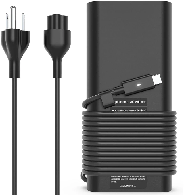 Main image of 130W USB C Laptop Charger Compatible with Dell Xps 17,Precision 5550 5530 2in1,XPS 15 2in1 9575Latitude 7410 7310 7210 9410 9510 5420 5520 5510 Power Supply Cord