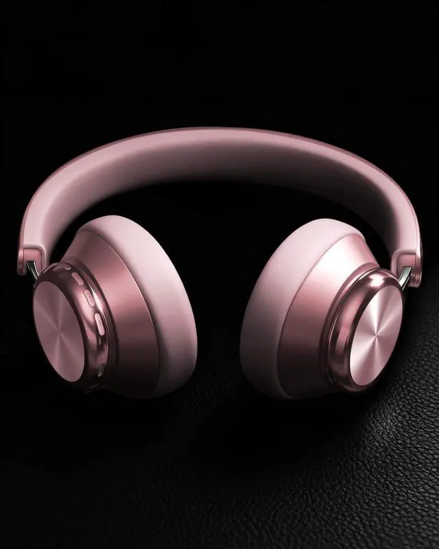 Alt view image 6 of 7 - Y03 Bluetooth Headphones Wireless Active Noise Cancelling Over Ear Headphones 48 Hours Playtime High Sound Quality 6 EQ Music Mode Headphones with Soft Ear Cushion - Pink