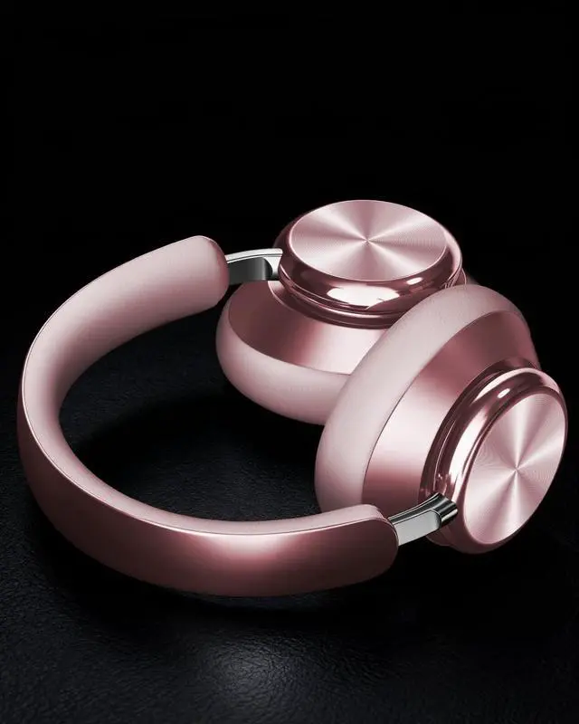 Alt view image 5 of 7 - Y03 Bluetooth Headphones Wireless Active Noise Cancelling Over Ear Headphones 48 Hours Playtime High Sound Quality 6 EQ Music Mode Headphones with Soft Ear Cushion - Pink