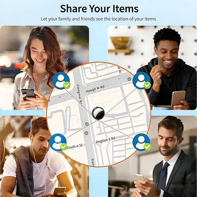 Alt view image 5 of 7 - 2 Pack Smart Tracker Tags MFi Certified for Apple Find My Item Finder | Air Tracker Bluetooth Tracking Devices Tags Global Coverage Locator Item Finder for Keys Kids Dogs Luggage Wallet Backpack