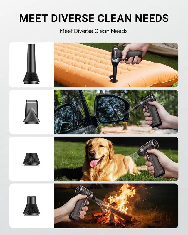 Alt view image 5 of 7 - T150 Compressed Air Duster, Mini Hand Blower 110000RPM, 3-Gear Handheld Cordless Blower with Fast Charging, Portable Electric Air Blower for PC, Car, Outdoor, Keyboard