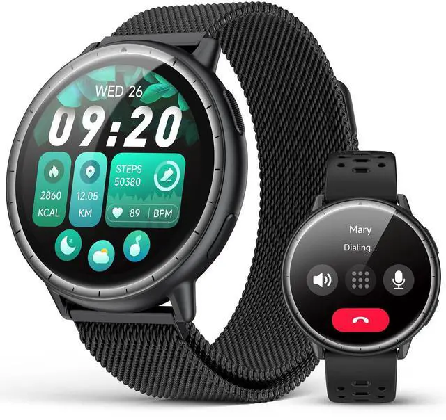 Main image of GPS Smart Watch for Men Women, 1.32" AMOLED, 5ATM Fitness Tracker | Smartwatch Built-in GPS, Bluetooth Call, 110+ Sports Modes, 24/7 Heart Rate/SpO2/Sleep Monitor, Barometer, for Android & iOS