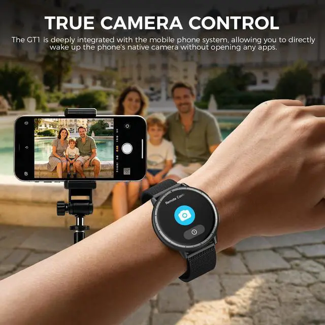 Alt view image 4 of 7 - GPS Smart Watch for Men Women, 1.32" AMOLED, 5ATM Fitness Tracker | Smartwatch Built-in GPS, Bluetooth Call, 110+ Sports Modes, 24/7 Heart Rate/SpO2/Sleep Monitor, Barometer, for Android & iOS