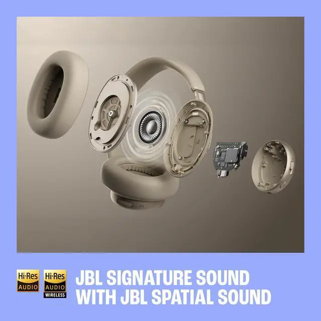 Alt view image 7 of 7 - Live 780NC - Noise Cancelling Headphones - Black | Signature Sound with Hi-Res Audio wired and wireless, True Adaptive Noise Cancelling 20, real time calibration