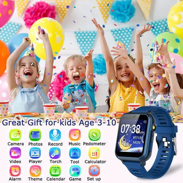 Alt view image 7 of 7 - Kids Game Smart Watch for Kids with 39 Puzzle Games HD Touch Screen Camera Music Player Pedometer Alarm Clock Calculator Flashlight 12/24hr Kid Watch Gift for 4-12 Year Old Boys Toys for Kid