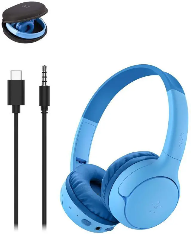 Main image of SoundForm Mini 2 Bluetooth Kids Headphones, On Ear, 55H Battery Life | Toddler headphones with Case, 85dB Volume Limit, Built-in Mic, Wired Connection Option, iPad, Android Tablet, School, Travel