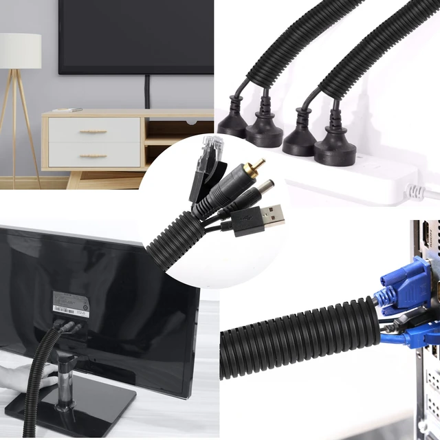 Alt view image 6 of 7 - 25FT - 1/2 Inch Split Wire Loom with Installation Tool - Black | Easy to Install, Flame-Retardant, Abrasion-Resistant Wire Cover for Automotive, Home & Office