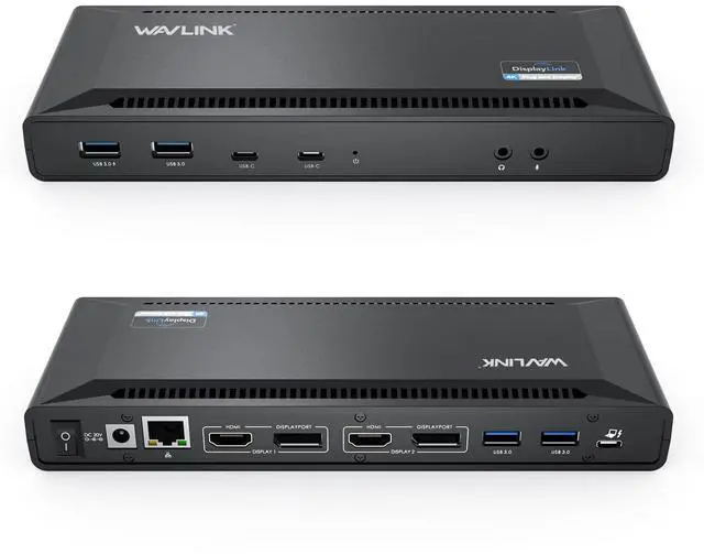 Main image of USB Docking Station Dual Monitor 4K 60Hz for Mac M1-M5,Neo,Windows | 2X HDMI or DisplayPort for MacBook, 65W Charging DisplayLink Dock, Driver Install Required, 6X USB 3.0,Gigabit Ethernet