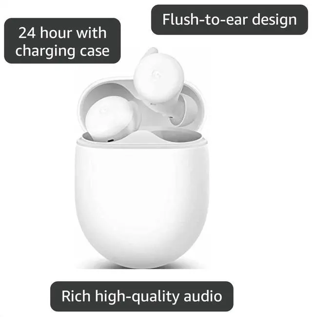 Alt view image 3 of 6 - Pixel Buds A-Series - Wireless Earbuds - Headphones with Bluetooth - Compatible with Android - Clearly White