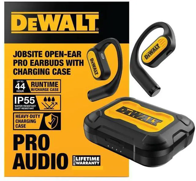 Main image of Heavy Duty Open Ear Headphones, Bluetooth 5.3 Wireless Earbuds IP55, 44Hrs Runtime, Jobsite Premium Sound True Wireless Air Conduction Open Ear Earbuds with Earhooks for Worksites and Workouts