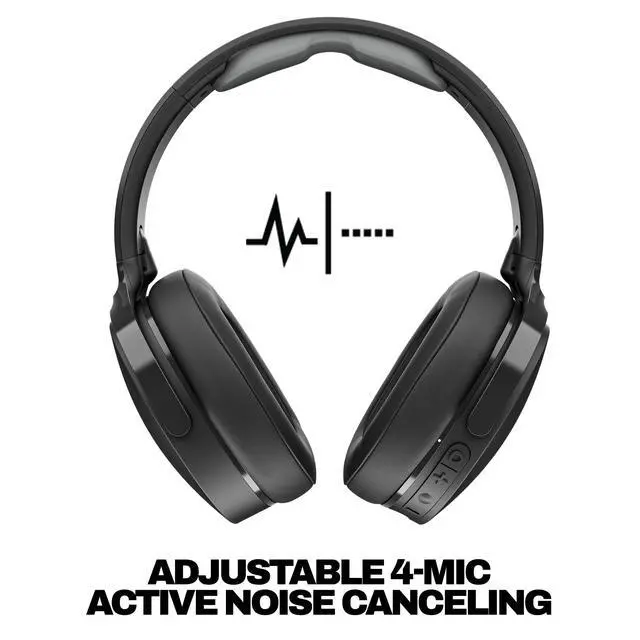 Alt view image 2 of 7 - Hesh ANC Noise Cancelling Wireless Headphones - True Black | Bluetooth, Noise Cancellation, Over-Ear Fit, 22 Hours Battery, Foldable, Lightweight Design, Microphone, Studying, Travel