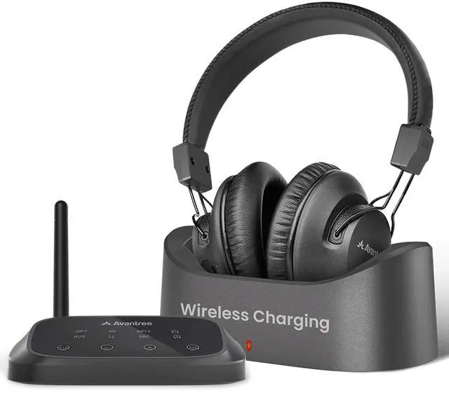 Main image of HT5009 Plus -Wireless TV Headphones with aptX-Adaptive Transmitter | TV Watching via Optical, AUX or Bluetooth, Clear Voice & Volume Boost for Seniors, Comfor Fit, 60H Playtime & Charging Dock