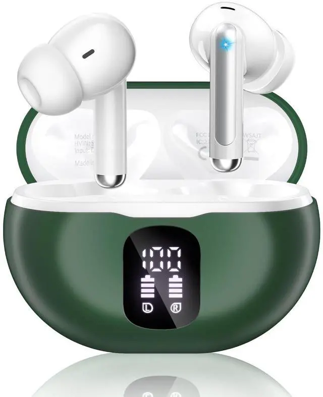 Main image of Wireless Earbuds, Bluetooth 5.4 Ear Buds HiFi Stereo, 50H Playtime Headphones with LED Display, in Ear Earphones IP7 Waterproof for Phone/Laptop