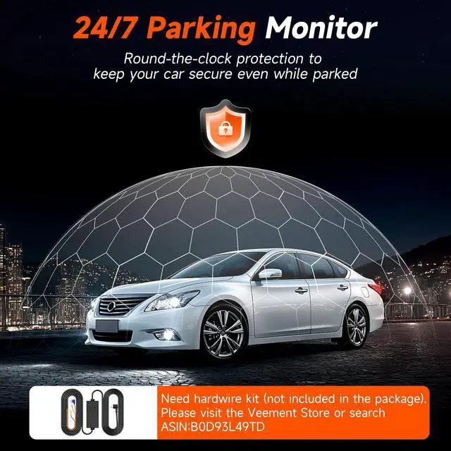 Alt view image 3 of 7 - GT902 Dashcam 4K 3 Channel Dash Cam Front Rear Inside, True 170° Wide Angle, 3.19" IPS Screen 2.4G WiFi Custom APP Control, Loop Recording Collision Lock G-Sensor Parking Monitor, 256GB Storage Max