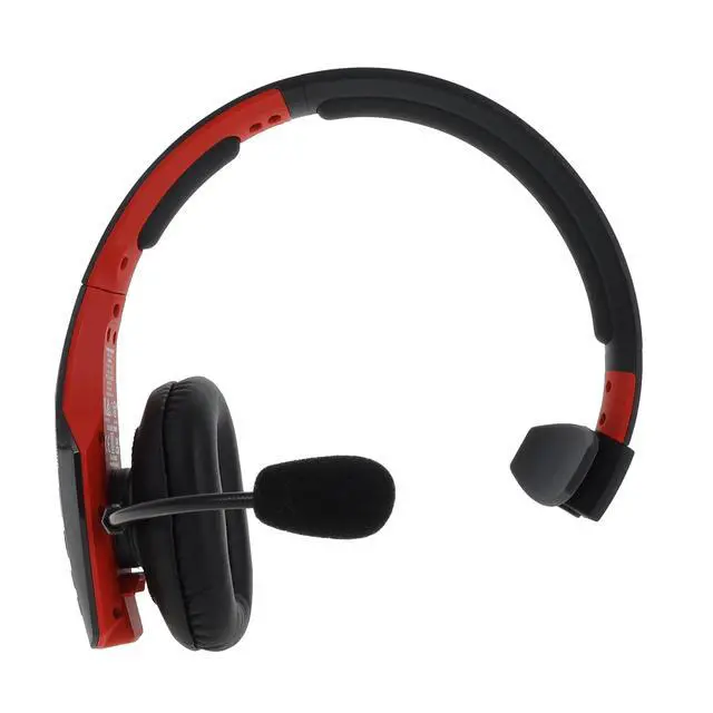 Alt view image 2 of 7 - Edition BlueParrott B450-XT Noise Cancelling Bluetooth Headset Unique Design with Industry Leading Sound & Improved Comfort, Up to 24 Hours of Talk Time, IP54-Rated, Black Red