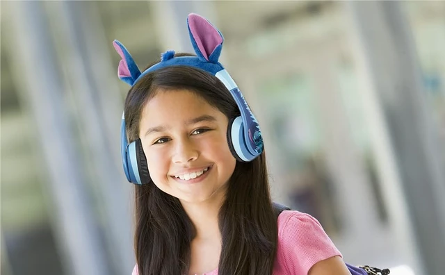 Alt view image 5 of 7 - Disney Stitch Bluetooth Headphones for Kids, Wireless Headphones for School Volume Reduced and Built-in Microphone