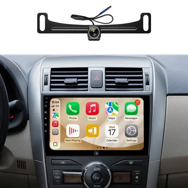 Main image of QLED Car Stereo for Toyota Corolla 2008-2013 Wireless CarPlay Auto | 2-Sec Fast Boot Linux QLED, 1080P Backup Camera Included, Retain SWC, Plug & Play Dash Upgrade for Safe Daily Commute