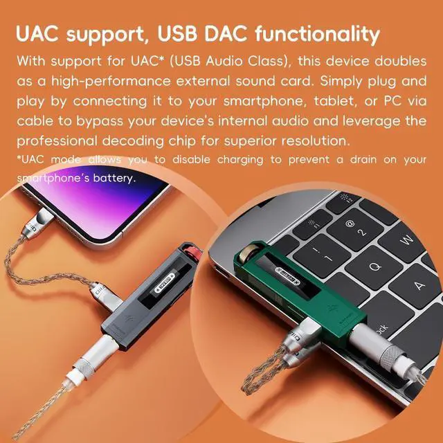 Alt view image 7 of 7 - FiiO Echo Nano Retro HiFi Music Player with Scroll Wheel, CS43131 DAC, USB DAC, Lossless Audio Player Supporting DSD256/FLAC/WAV/MP3, 3.5mm Output, 256GB Expansion (Sky Blue)