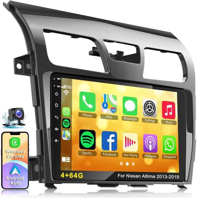 Main image of 8Core 4GB+64GB Car Radio for Nissan Altima 2013-2019 GPS Navigation | 10 Inch IPS Touch Screen Altima Car Stereo with Wireless Carplay/Android Auto, DSP, Bluetooth, FM Radio+ Backup Camera