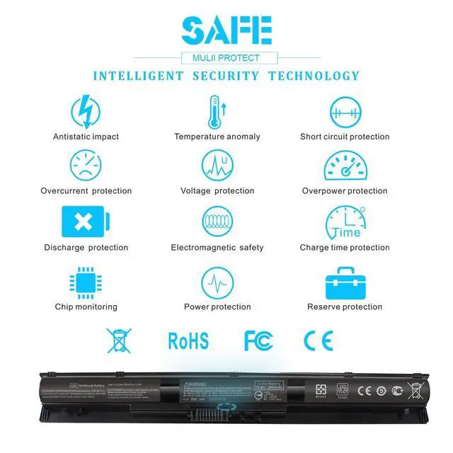 Alt view image 6 of 7 - 800049-001 KI04 K104 Battery for HP Pavilion 17-g 17t-s 15-ab 15t-ab 15-an 15-ab223cl 15-ab243cl 15-ab247cl 17t-s100 17-g119dx 17-g192dx 17-g133cl 17-g121wm 17-g153us 800009-421 800010-421 800050-001