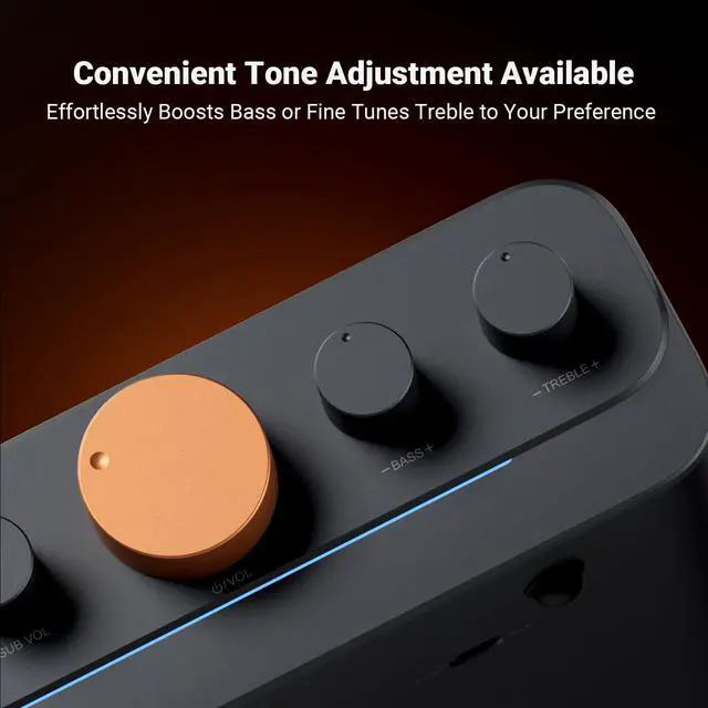 Alt view image 3 of 7 - HT4S Bluetooth Amplifier for Outdoor Speakers, 4 Channel Power Amp for Home Theater, Outdoor Gathering, 4.1/5.0 Ch Stereo Home Audio Receiver, Supports AUX/Optical Input with Remote Control