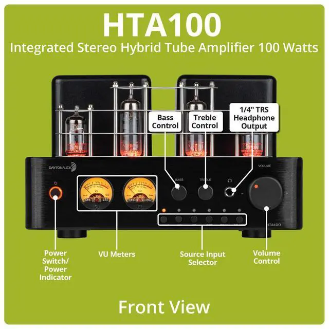 Alt view image 4 of 4 - HTA100 Integrated Stereo Hybrid Tube Amplifier 100 Watts