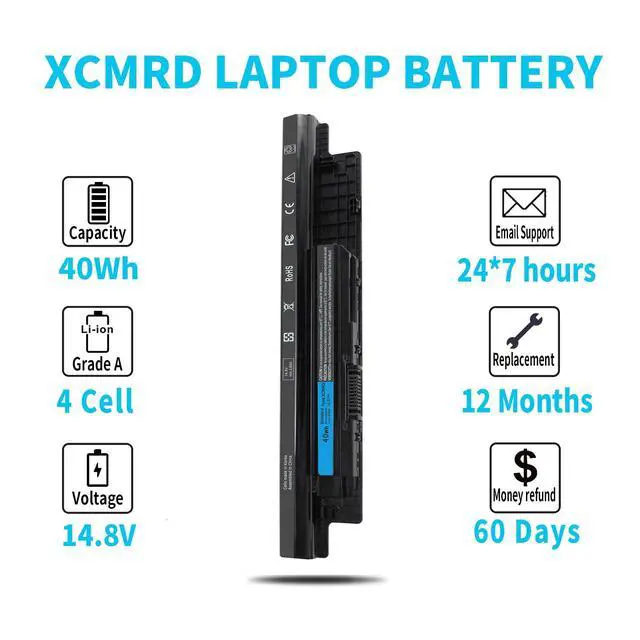 Alt view image 5 of 7 - 40Wh XCMRD 14.8V Battery for Dell Inspiron 15 3000 Series 3542 3543 3521 3537 3531 3541 17 3721 3737 15R 5537 5521 17R 5737 5721 14 3421 3437 3443 14R 5421 Latitude 3540 3440 P28F P40F FW1MN 4WY7C