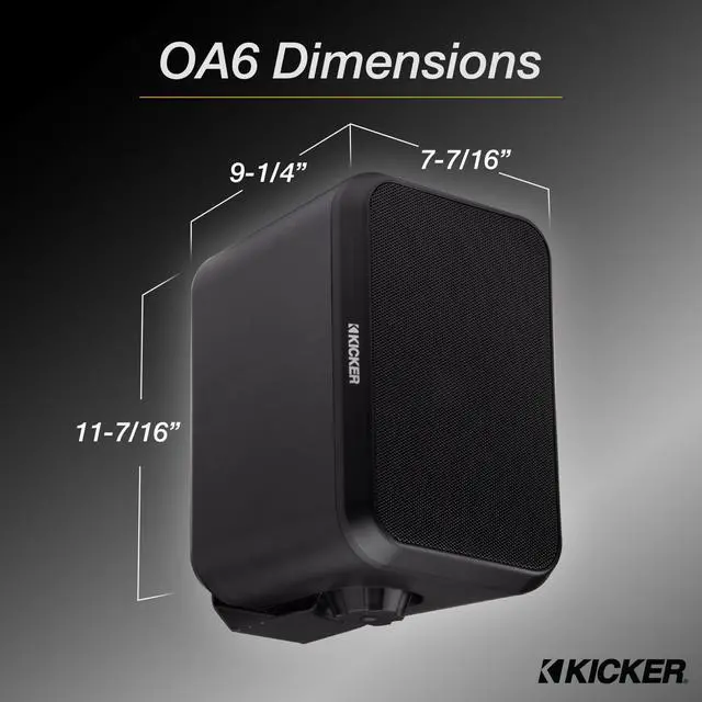 Alt view image 4 of 7 - Outdoor Audio 6 Indoor Outdoor Speakers (52OA6B) Weatherproof, UV-Resistant Wall or Ceiling Mount Speakers with Polyethylene-Mica Woofer Black