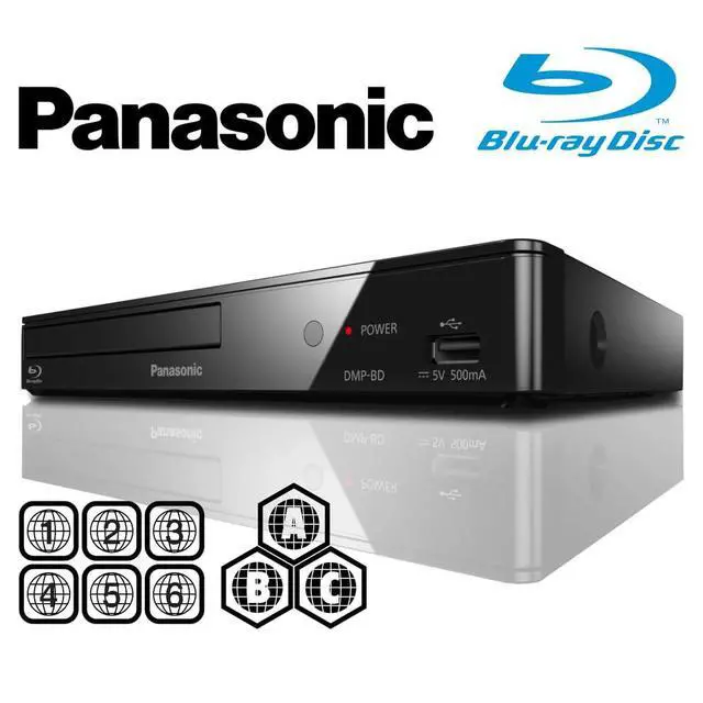 Alt view image 2 of 7 - Region Free Blu-Ray Player Compatible with Panasonic DMP-BD Multi Region Code Free | Blu-Ray Regions A, B, C | DVD Regions 0-8 with 6FT HDMI Bundle