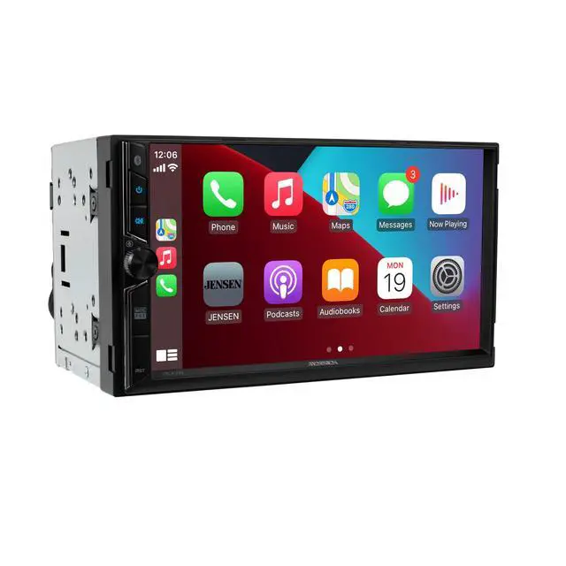 Alt view image 4 of 7 - J3CA7W 7" Wireless Apple CarPlay Android Auto Double DIN Car Stereo | Wired or wireless Certified Apple CarPlay and Android Auto, 7-inch touchscreen, Bluetooth, backup camera input, USB