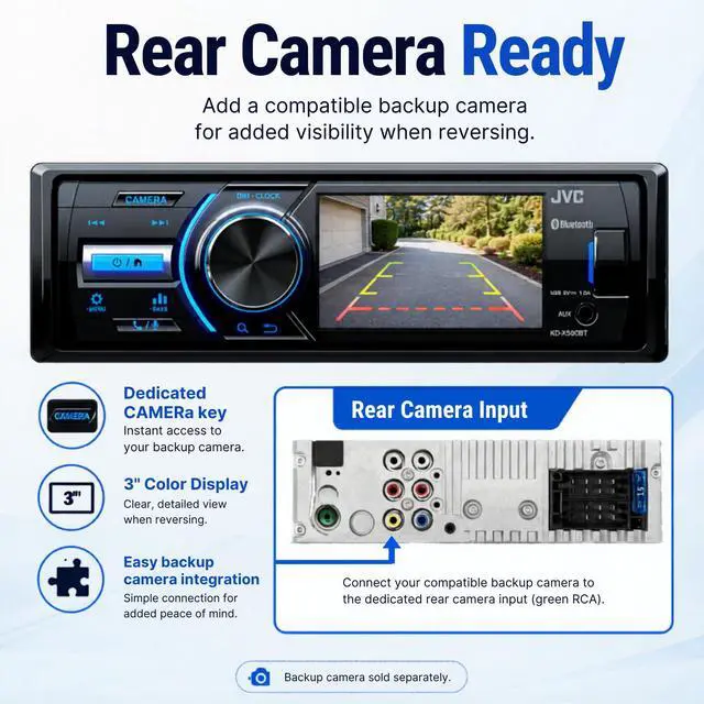Alt view image 4 of 7 - KD-X560BT - Digital Media Car & Marine Bluetooth Receiver iPhone/Android/USB/AUX Car Stereo with Rear Camera Input