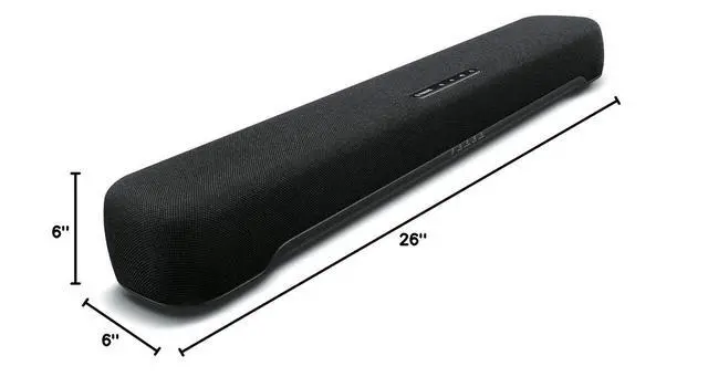 Alt view image 4 of 4 - Audio SR-C20A Compact Sound Bar with Built-in Subwoofer and Bluetooth, Black