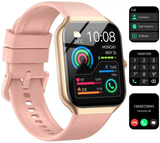 Main image of Smart Watch for Women, 1.96" HD 2026 Smartwatch (Answer/Make Call) with Heart Rate/Sleep Monitor/Pedometer Fitness Watch 113+ Sport Modes, IP68 Waterproof Activity Tracker for Android iOS