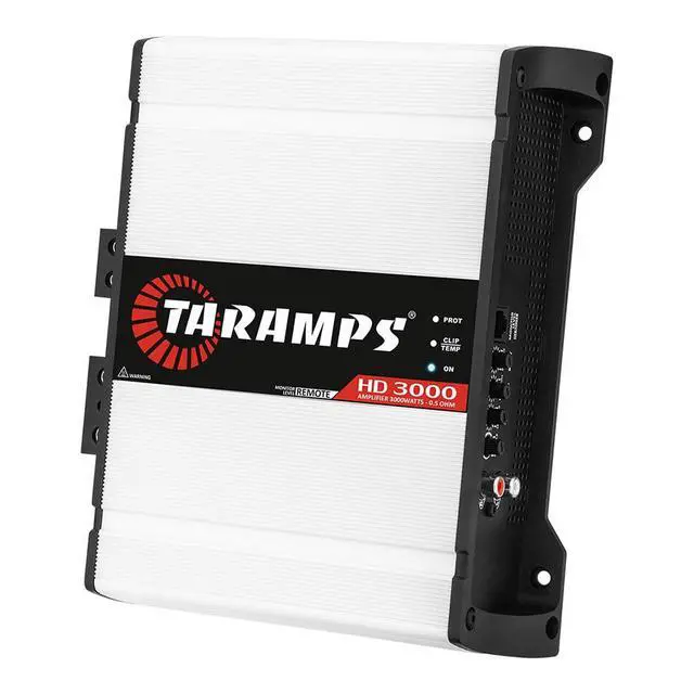 Alt view image 3 of 7 - Taramps HD 3000 0.5 Ohm White 1 Channel 3000 Watts RMS MAX Full Range Car Audio Monoblock LED Monitor Indicator Class D Amplifier Crossover, HD 3k