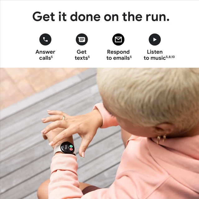Alt view image 6 of 7 - Pixel Watch 1st Gen (Previous Model) - Android Smartwatch with Fitbit Activity Tracking - Heart Rate Tracking Watch - Matte Black Stainless Steel case with Obsidian Active band - WiFi