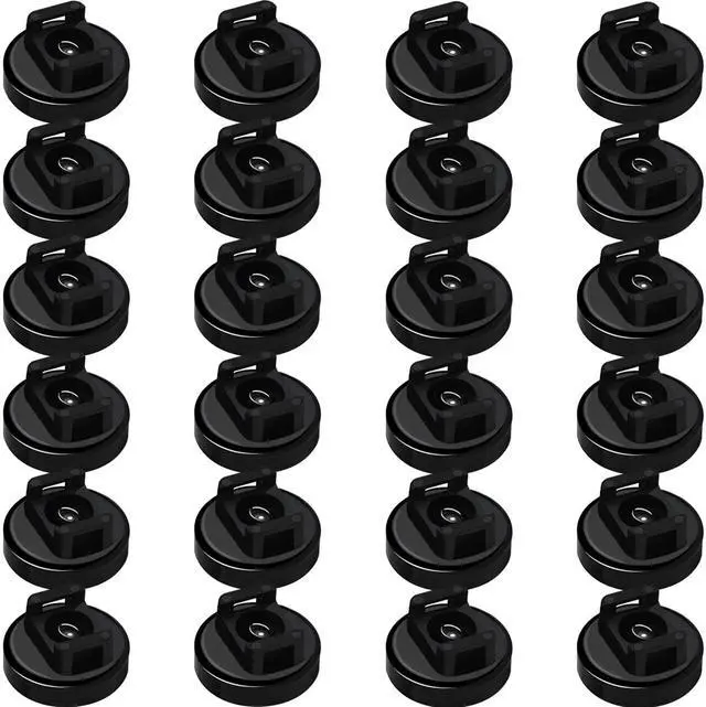 Main image of Magnet Zip Tie Mount Magnetic Zip Ties Mount 25LBS Strong Multipurpose Wire Cable Holder Mount Wire Clips Management for Home Office Marine Electrical Wiring (Black, 24 Piece)
