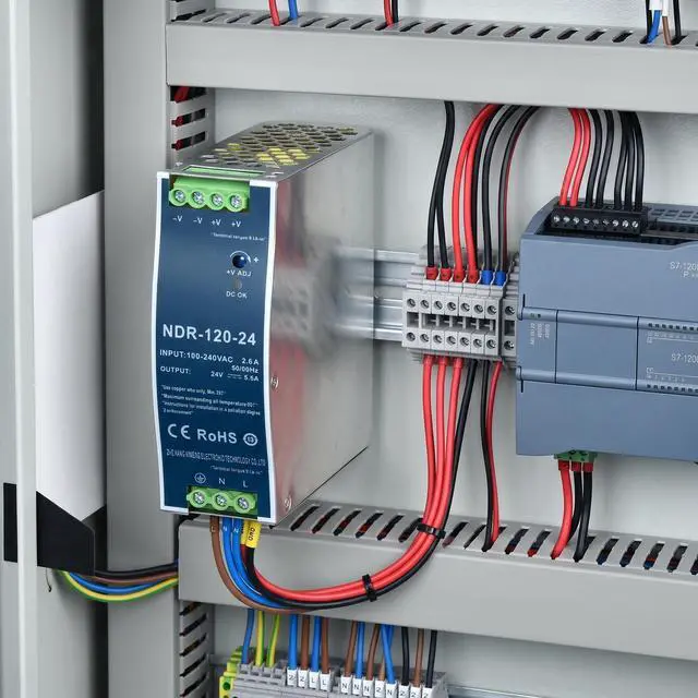 Alt view image 6 of 7 - 24VDC Power Supply NDR 120W DIN Rail Power Supply Switch Switching Converter DC 24V DC Power Adapter (Input 100-240VAC Output 24VDC 50/60HZ 24V 5A)