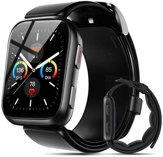 Main image of Smart Watch Blood Pressure, 1.95'' Blood Pressure Watch with Air Pump Cuff, S7 Smartwatch with Blood Pressure Sleep Monitor Sports Tracking for Android iOS Supports Data Sharing, Reminder Monitoring