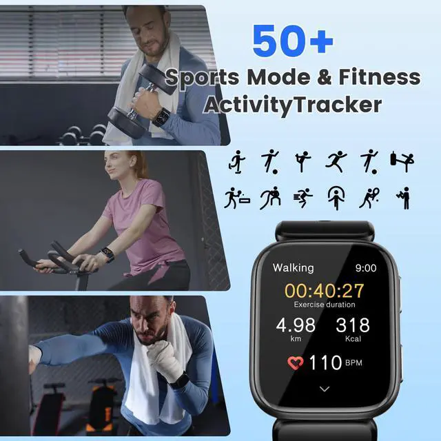 Alt view image 6 of 7 - Smart Watch Blood Pressure, 1.95'' Blood Pressure Watch with Air Pump Cuff, S7 Smartwatch with Blood Pressure Sleep Monitor Sports Tracking for Android iOS Supports Data Sharing, Reminder Monitoring