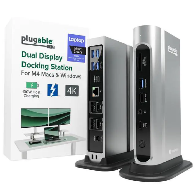 Main image of 16-in-1 Thunderbolt 4 Dock Dual 4K Monitors for M4/M5 MacBook Air/Pro, 100W Charging, 2X HDMI, 2X DisplayPort, 2.5G Ethernet, 7X USB, MicroSD/SD Card Reader, Windows & USB4 Compatible