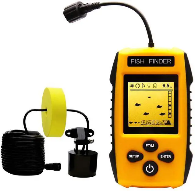 Main image of Handheld Fish Finder Portable Fishing Kayak Fishfinder Fish Depth Finder Fishing Gear with Sonar Transducer and LCD Display