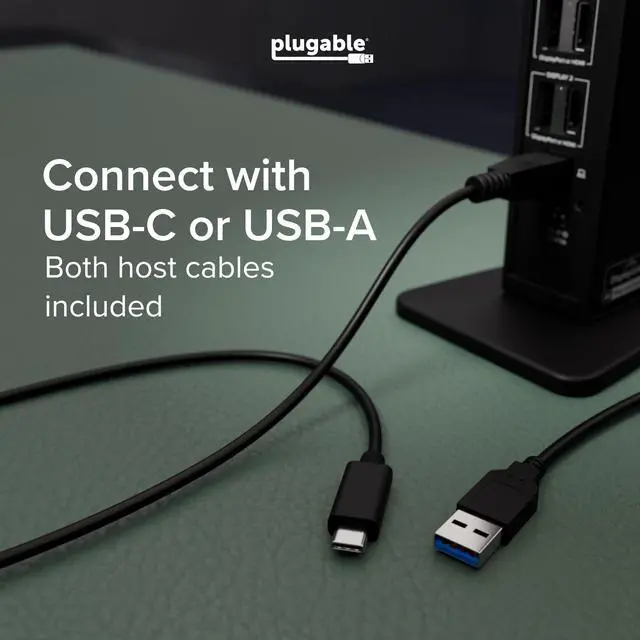 Alt view image 5 of 7 - Dual DisplayPort & HDMI Docking Station - USB 3.0 & USB-C Laptop Dock for Dual Monitors, DisplayLink, Mac (Driver Required), ChromeOS & Windows, Gigabit Ethernet and Audio (UD-6950Z)