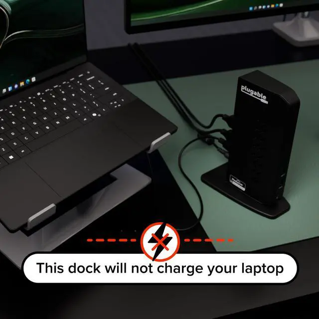Alt view image 6 of 7 - Dual DisplayPort & HDMI Docking Station - USB 3.0 & USB-C Laptop Dock for Dual Monitors, DisplayLink, Mac (Driver Required), ChromeOS & Windows, Gigabit Ethernet and Audio (UD-6950Z)
