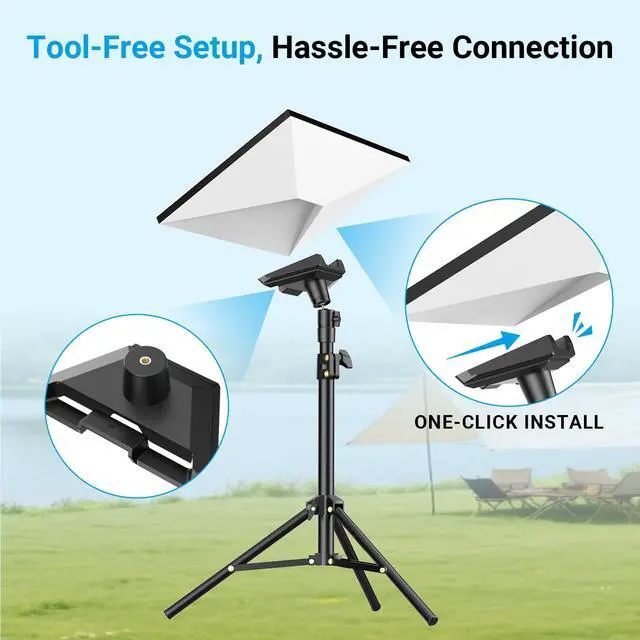 Alt view image 2 of 7 - Starlink Mini Tripod Mount with Adapter - Height Adjustable & 360° Tilt, Compatible with Starlink Mini Terminal, Portable Sturdy Stand for RV Camping & Outdoor Use