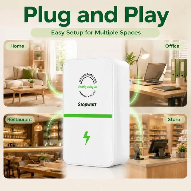 Alt view image 6 of 7 - Stop watt Smartplug Device for Home Office, US Plug, 4 Pack White (4PCS)