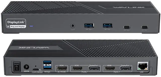 Main image of USB C Docking Station 4K@60Hz 3 Monitor for Mac(M1-M5,Neo),Windows | 100W PD Charging for Laptop with Thunderbolt 5/4/3, USB C - Displaylink Triple Monitor, 3 HDMI, 2 DP, 6 USB Ports, LAN, Audio